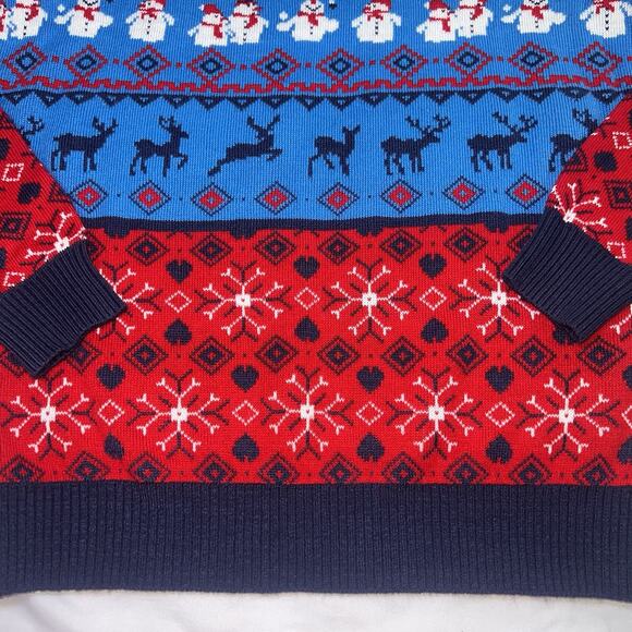 You Look Ugly Today Christmas Sweater Adult Size S Red Blue Fair Isle Holiday - Picture 11 of 11